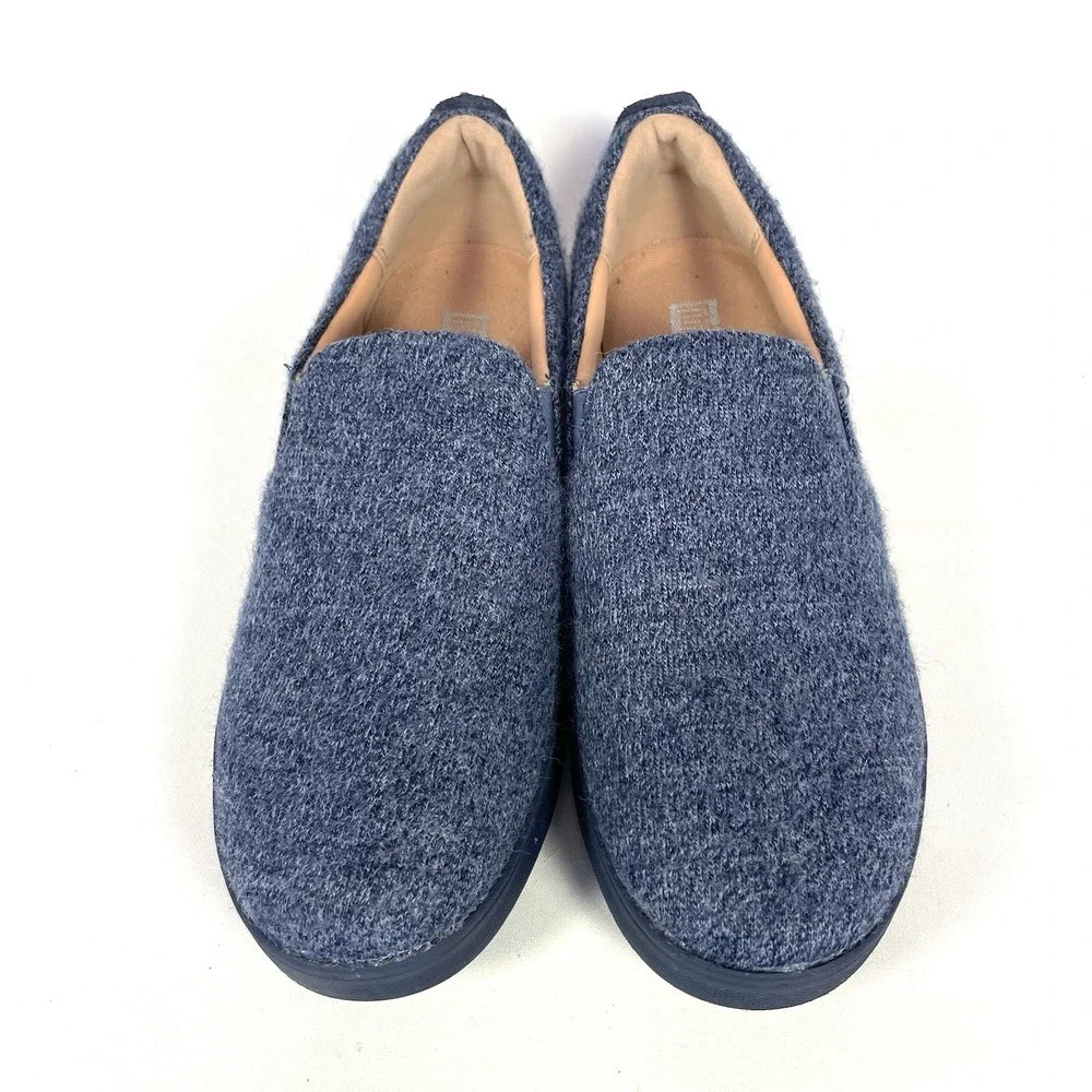 FitFlop Rally Merino Wool Slip On Sneakers Navy Women's Size‎ 8 Comfort Shoes
